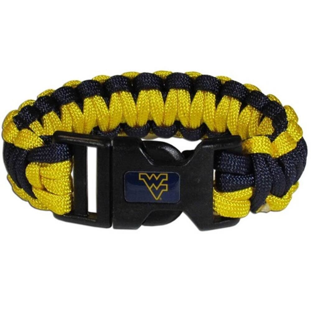 NCAA West Virginia Mountaineers Survival Bracelet Paracord 9" Mountaineers